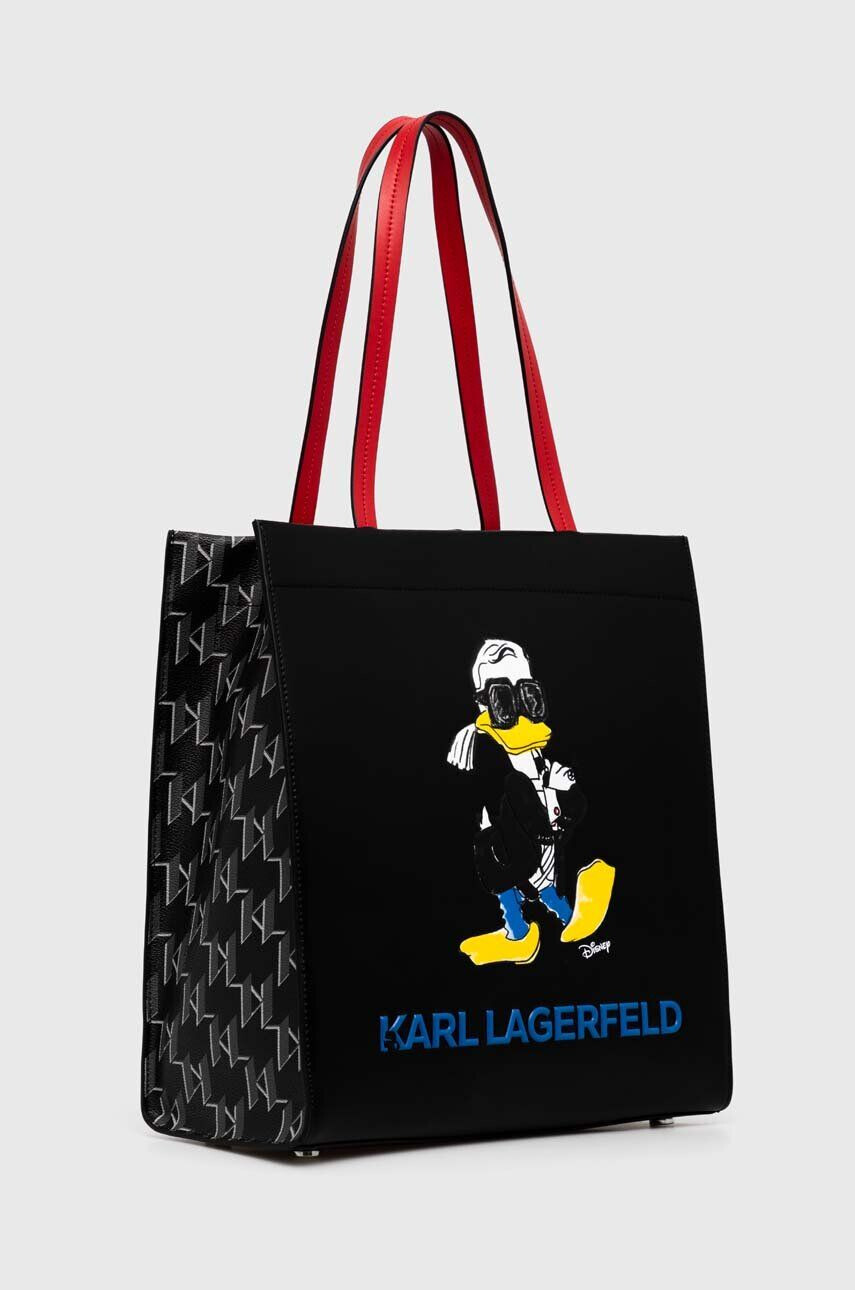 Karl Lagerfeld poseta x Disney culoarea negru - Pled.ro