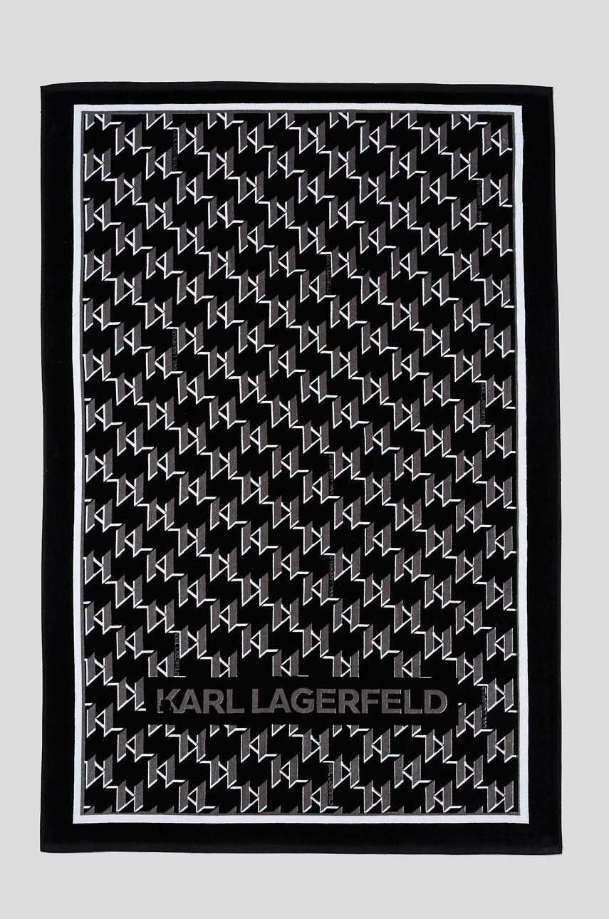 Karl Lagerfeld prosop din bumbac culoarea negru - Pled.ro