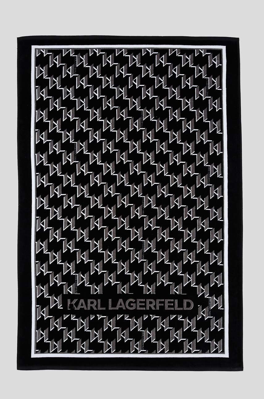 Karl Lagerfeld prosop din bumbac culoarea negru - Pled.ro