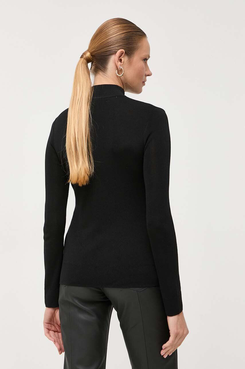 Karl Lagerfeld pulover femei culoarea negru light cu turtleneck - Pled.ro