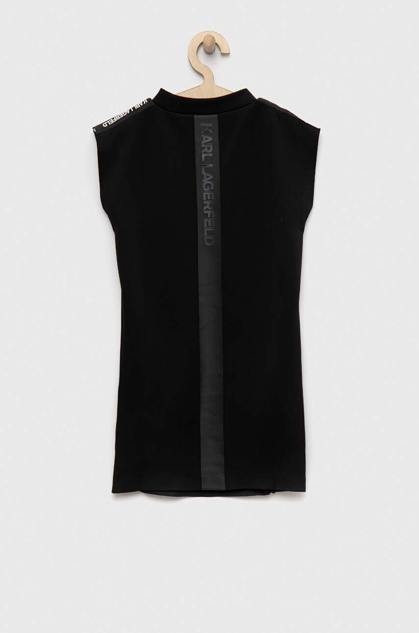 Karl Lagerfeld rochie fete culoarea negru mini evazati - Pled.ro