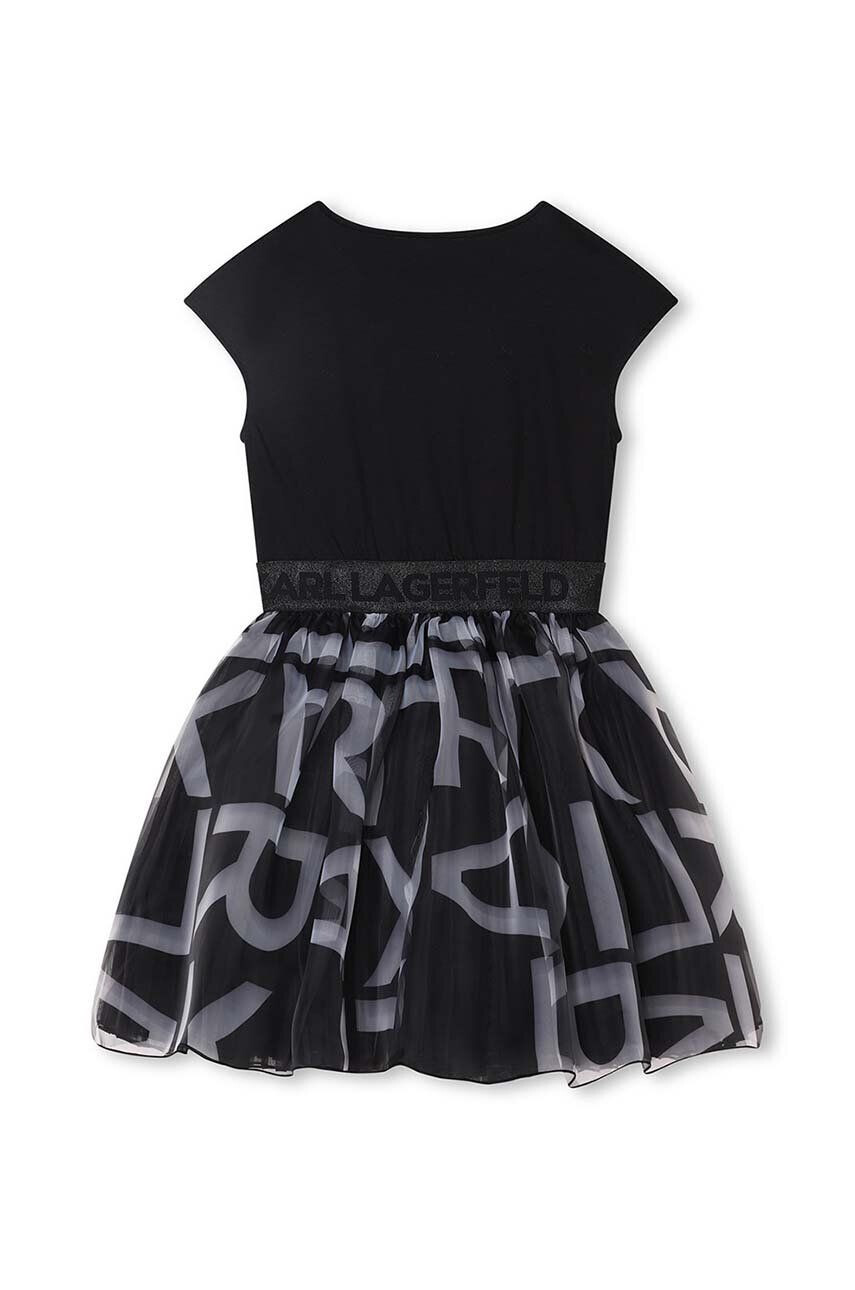 Karl Lagerfeld rochie fete culoarea negru mini evazati - Pled.ro