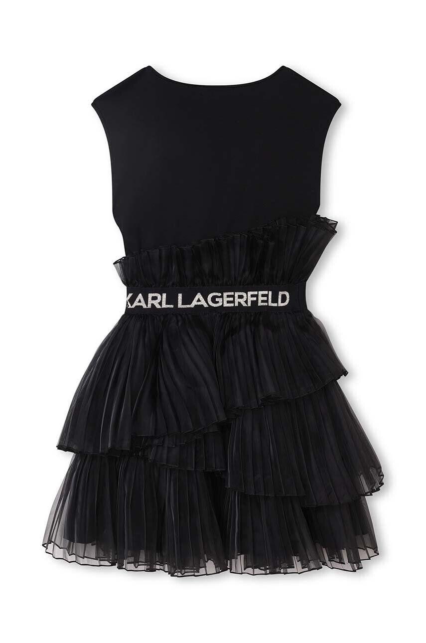 Karl Lagerfeld rochie fete culoarea negru mini drept - Pled.ro