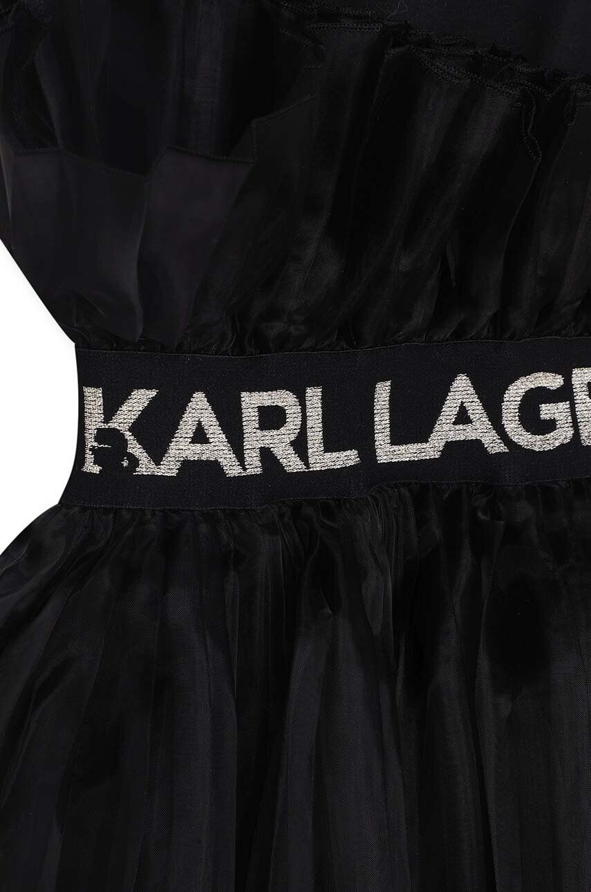 Karl Lagerfeld rochie fete culoarea negru mini drept - Pled.ro