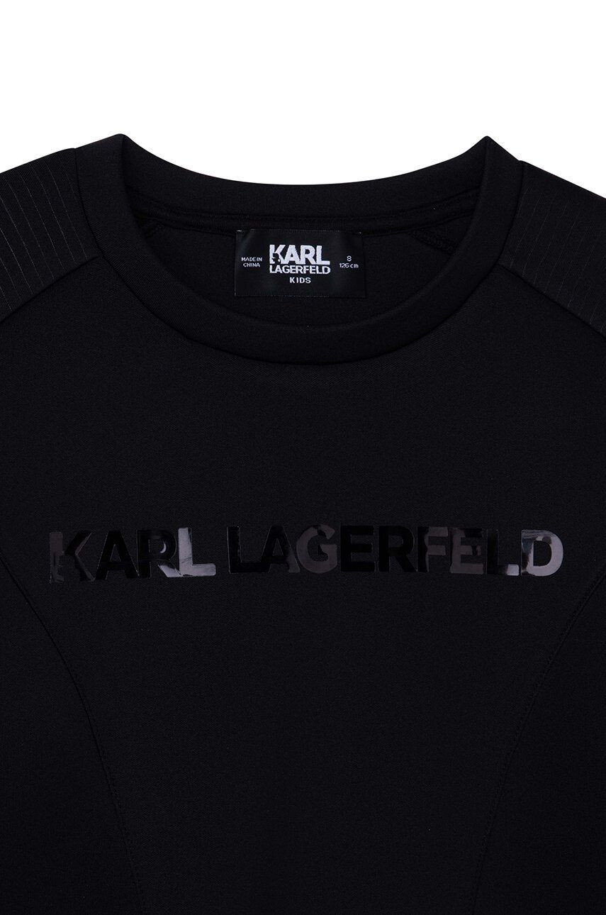 Karl Lagerfeld rochie fete culoarea negru mini evazati - Pled.ro