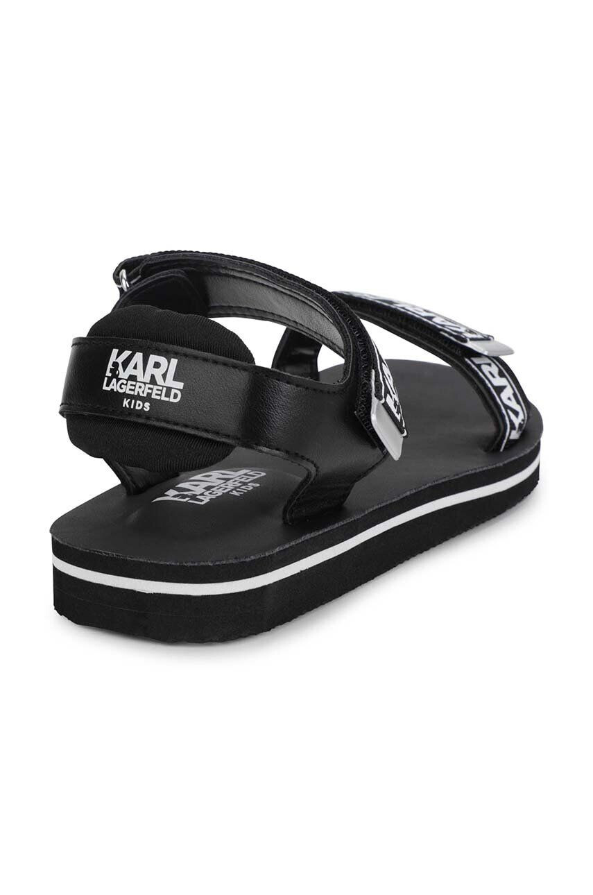 Karl Lagerfeld sandale copii culoarea negru - Pled.ro