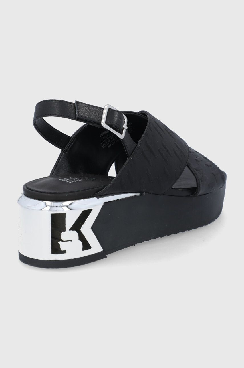 Karl Lagerfeld sandale de piele K-blok Wedge - Pled.ro