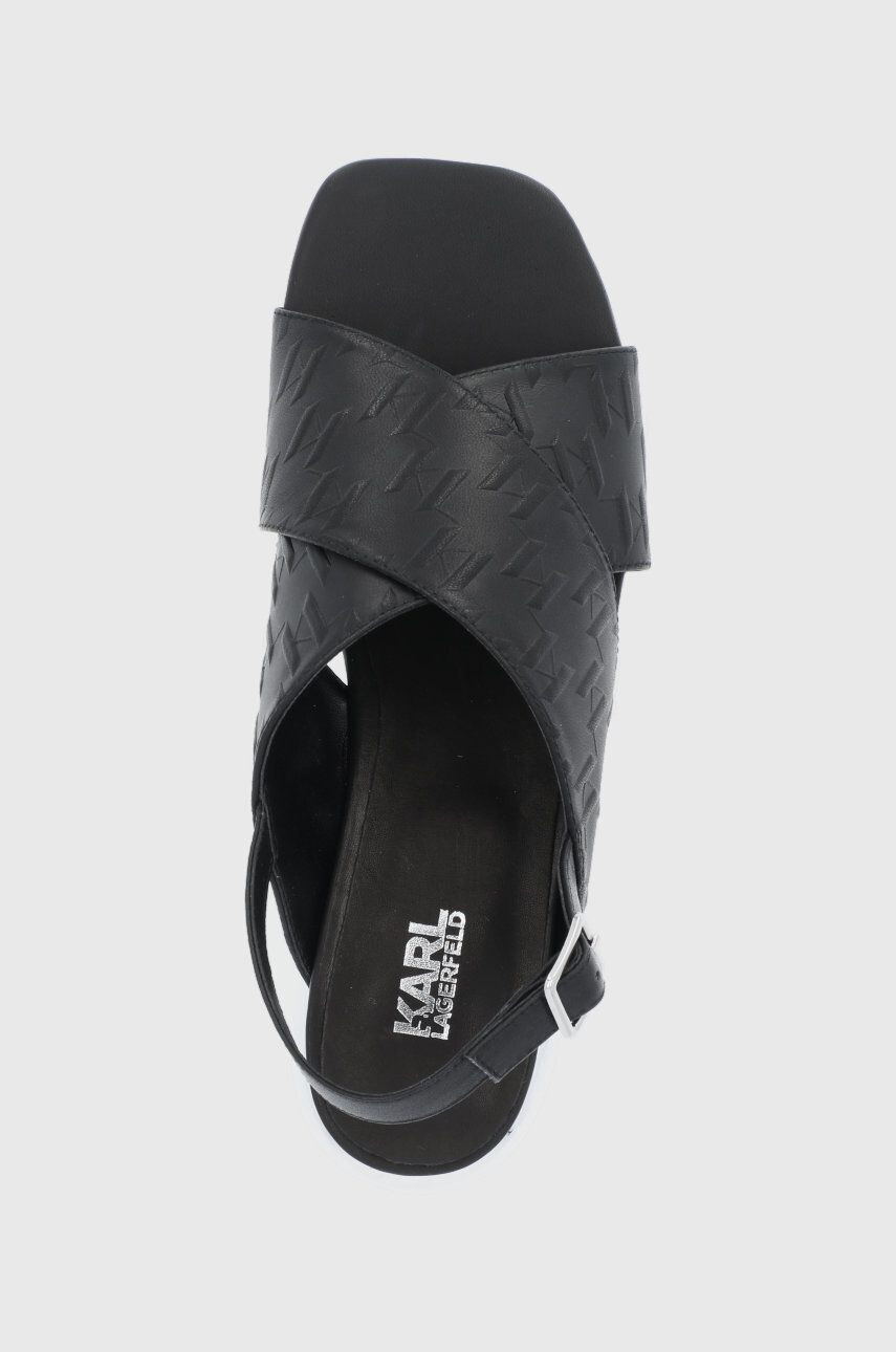 Karl Lagerfeld sandale de piele K-blok Wedge - Pled.ro