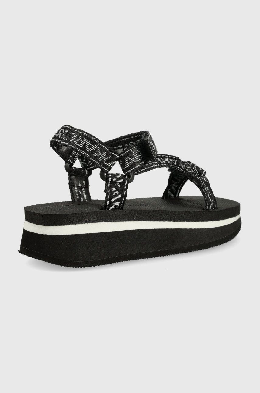 Karl Lagerfeld sandale VELOCITA WEDGE femei culoarea negru cu platformă KL81900A - Pled.ro