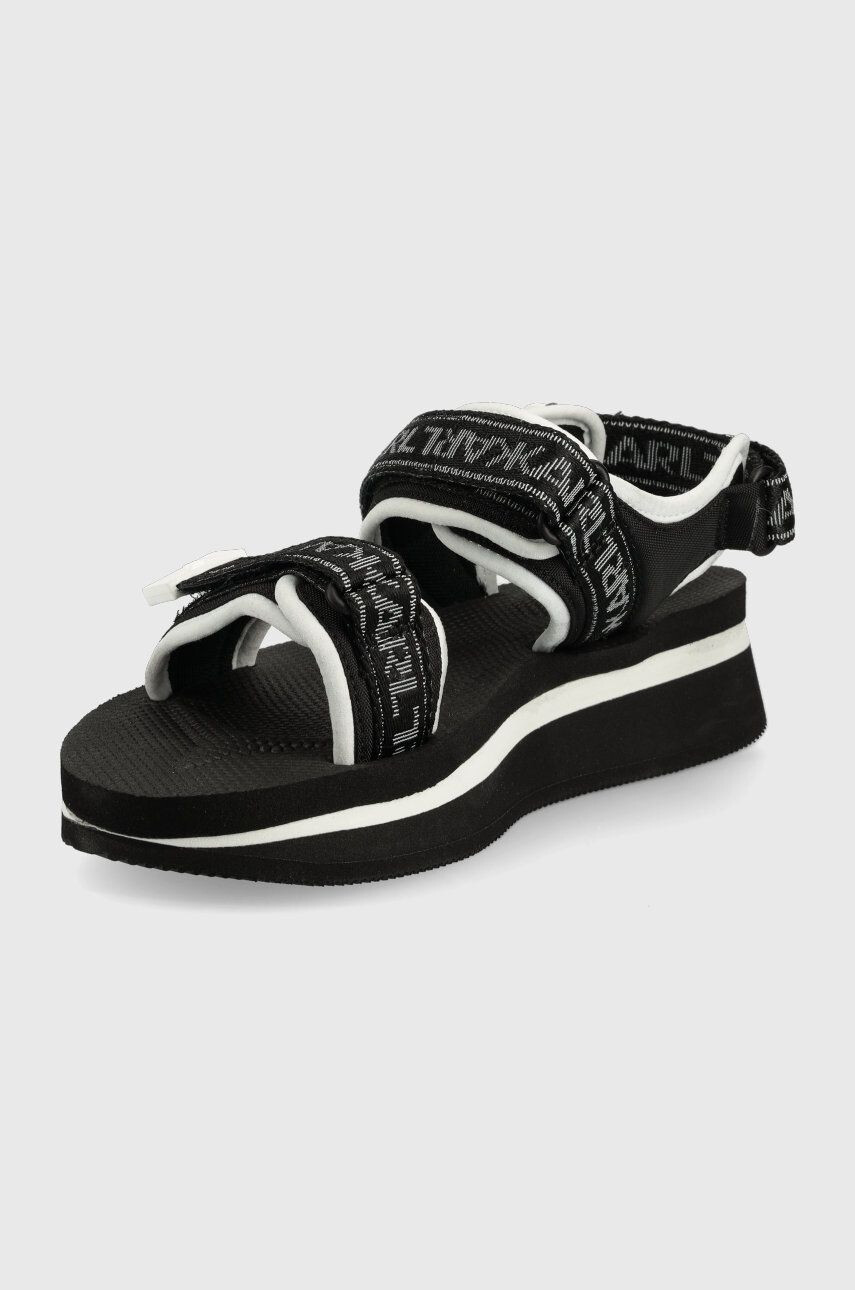 Karl Lagerfeld sandale VELOCITA WEDGE KC femei culoarea negru cu platformă KL81905 - Pled.ro