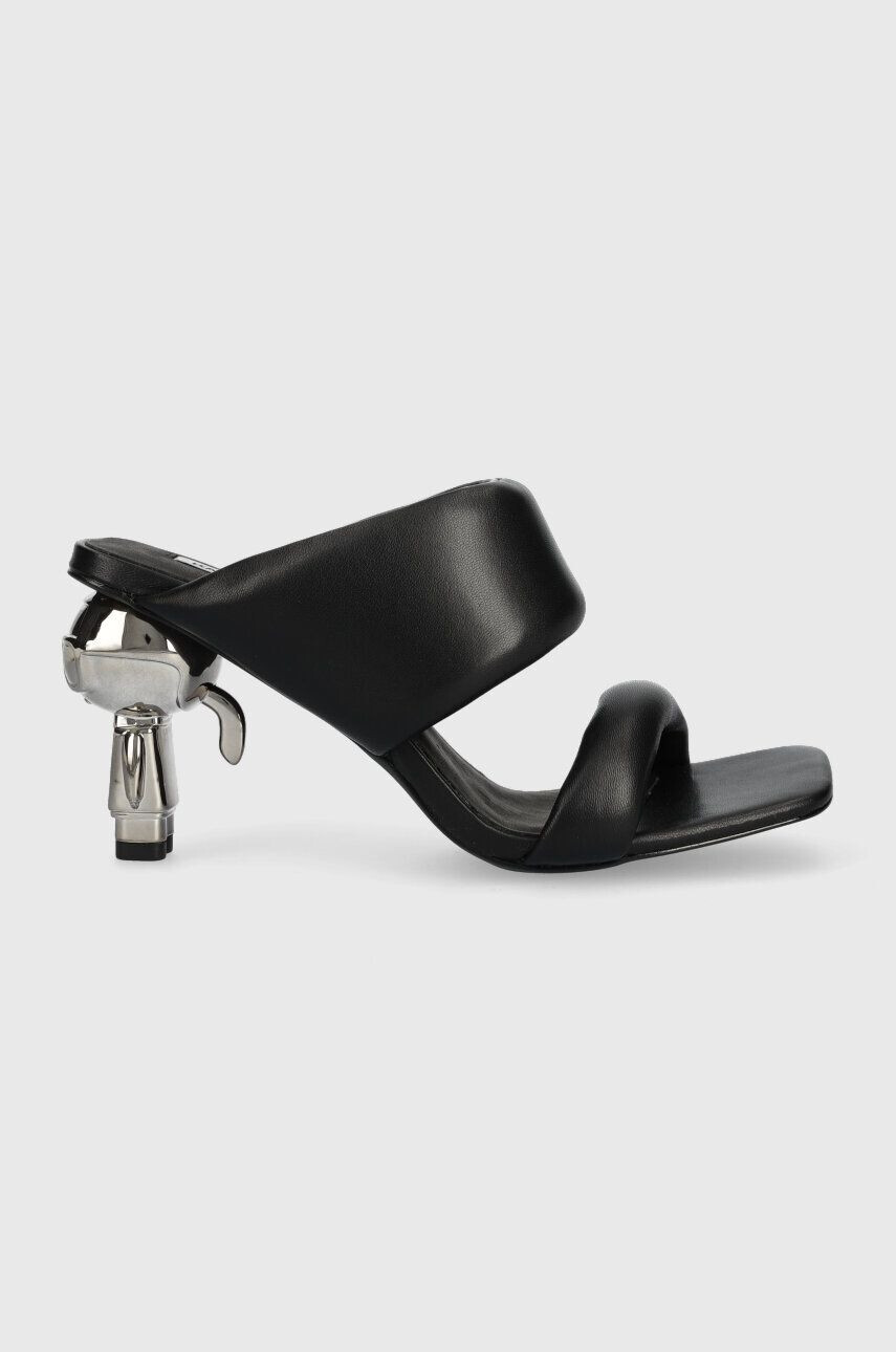 Karl Lagerfeld slapi de piele IKON HEEL femei culoarea negru cu toc drept KL39005 - Pled.ro