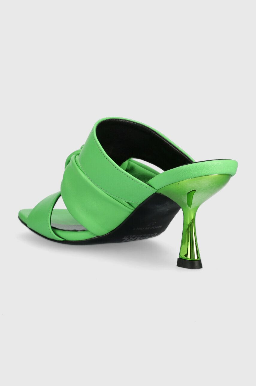 Karl Lagerfeld slapi de piele PANACHE femei culoarea verde cu toc cui KL30126 - Pled.ro