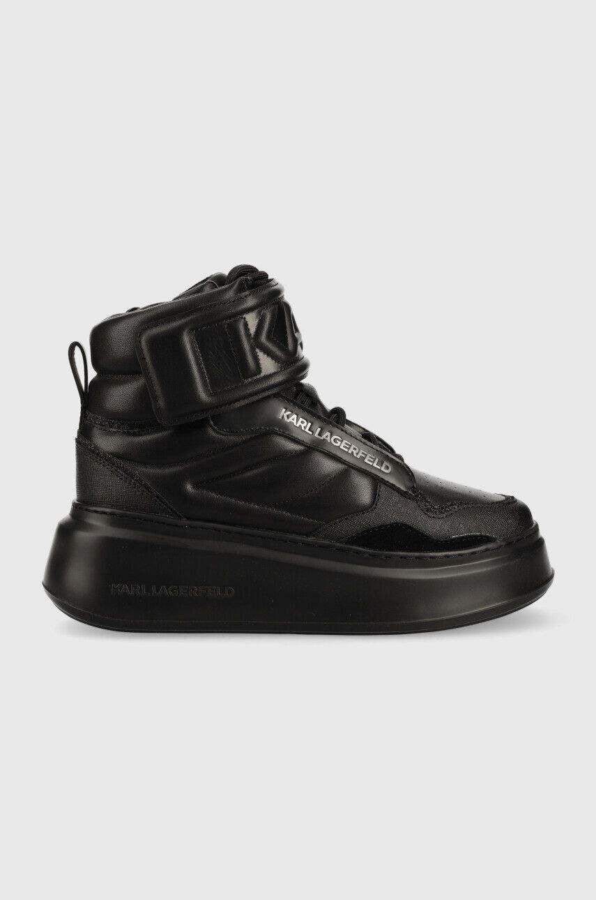 Karl Lagerfeld sneakers din piele ANAKAPRI culoarea negru KL63555 - Pled.ro