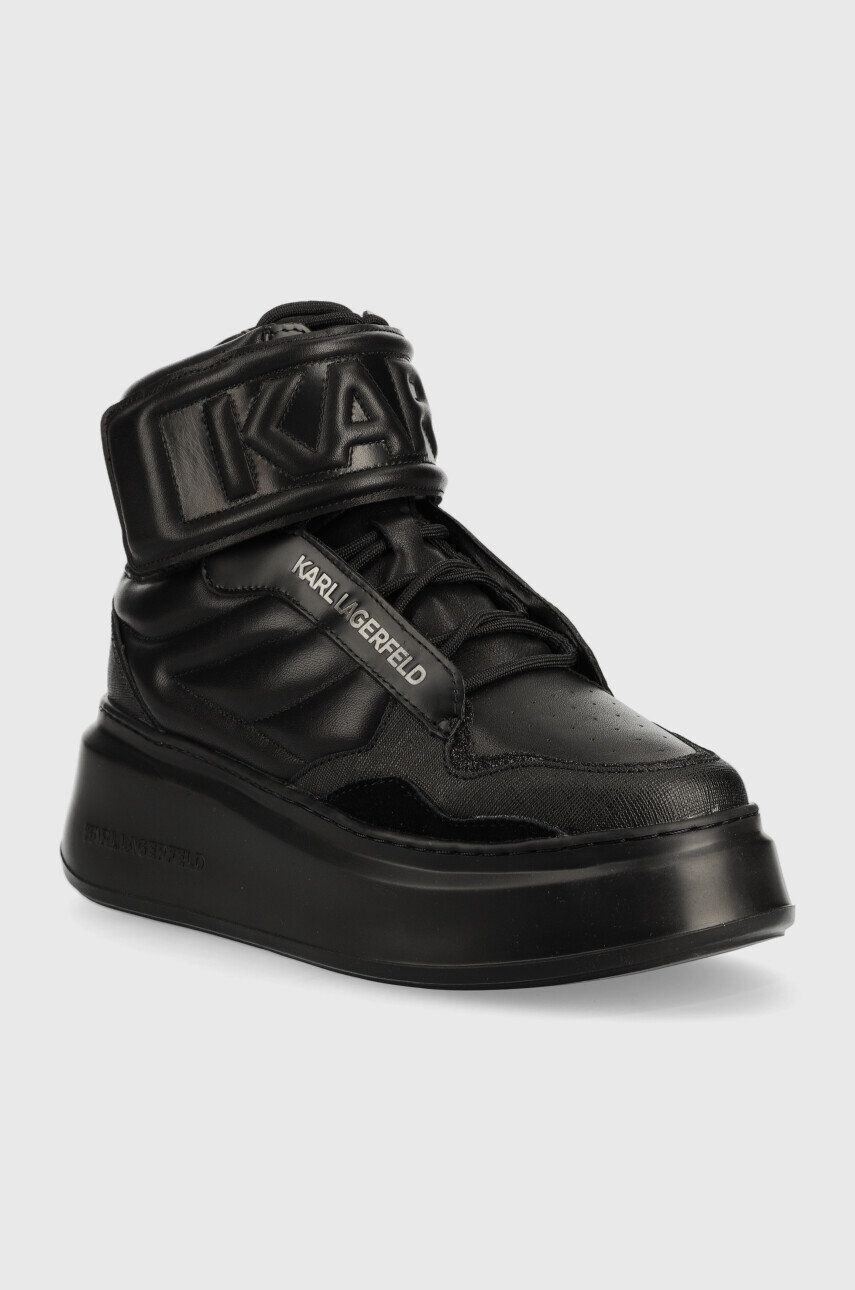 Karl Lagerfeld sneakers din piele ANAKAPRI culoarea negru KL63555 - Pled.ro