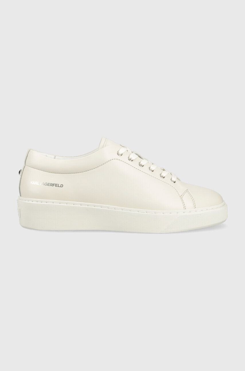 Karl Lagerfeld sneakers din piele FLINT culoarea alb KL53320 - Pled.ro