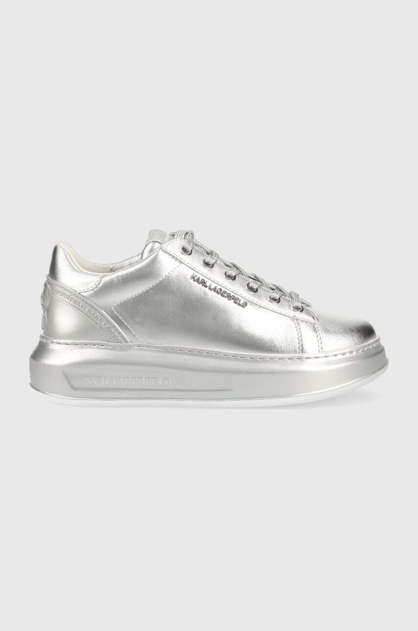 Karl Lagerfeld sneakers din piele Kapri culoarea argintiu - Pled.ro