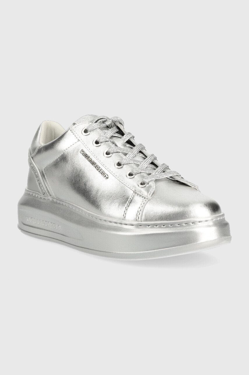 Karl Lagerfeld sneakers din piele Kapri culoarea argintiu - Pled.ro