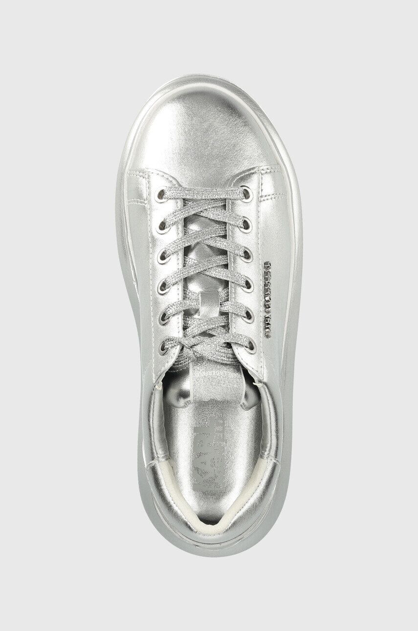 Karl Lagerfeld sneakers din piele Kapri culoarea argintiu - Pled.ro