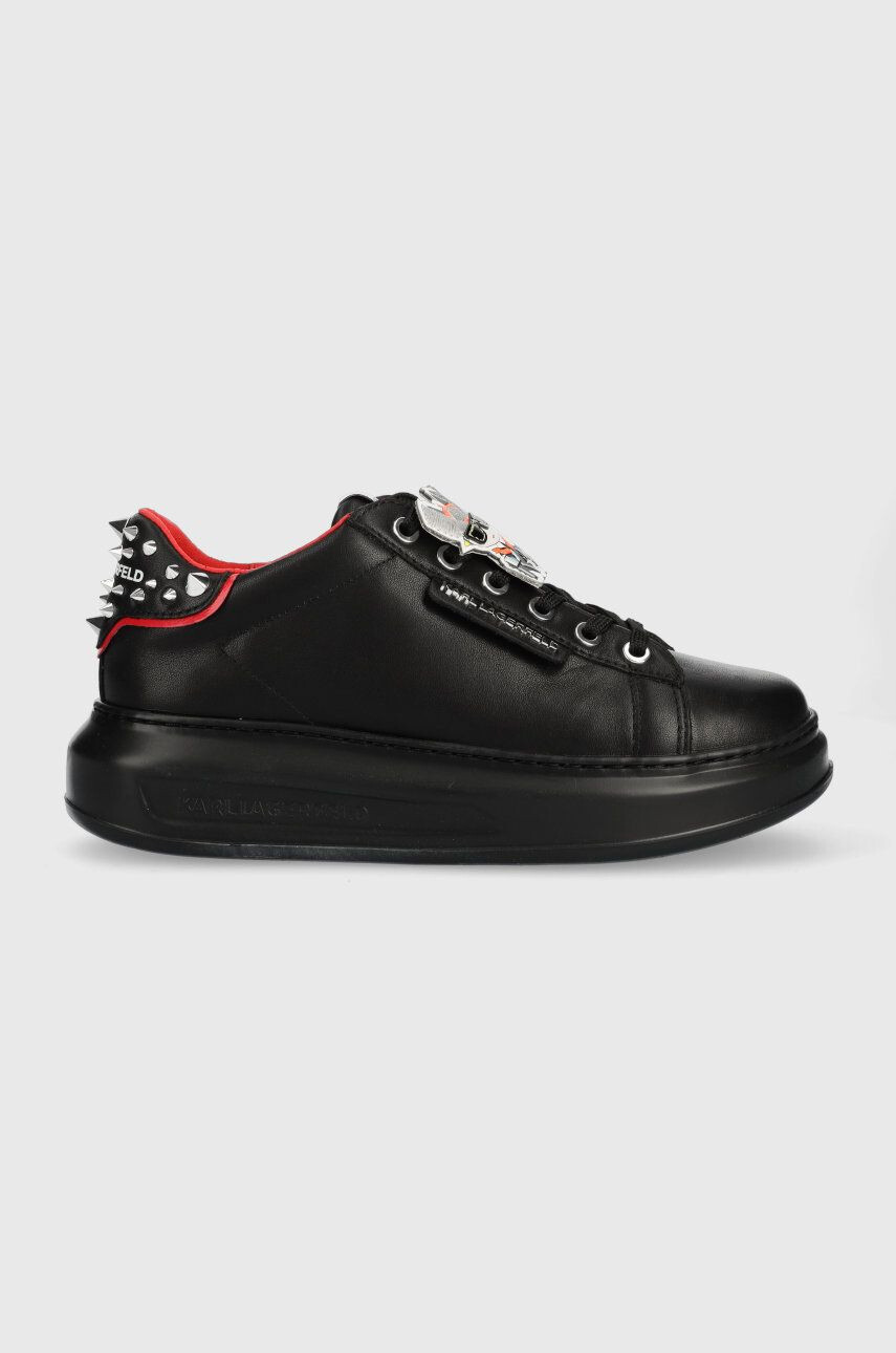 Karl Lagerfeld sneakers din piele Kapri culoarea negru - Pled.ro