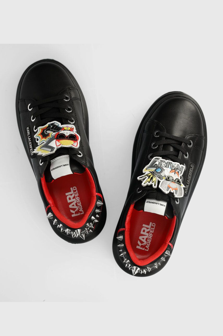 Karl Lagerfeld sneakers din piele Kapri culoarea negru - Pled.ro