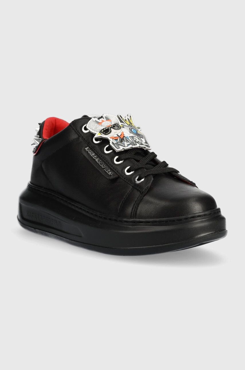 Karl Lagerfeld sneakers din piele Kapri culoarea negru - Pled.ro