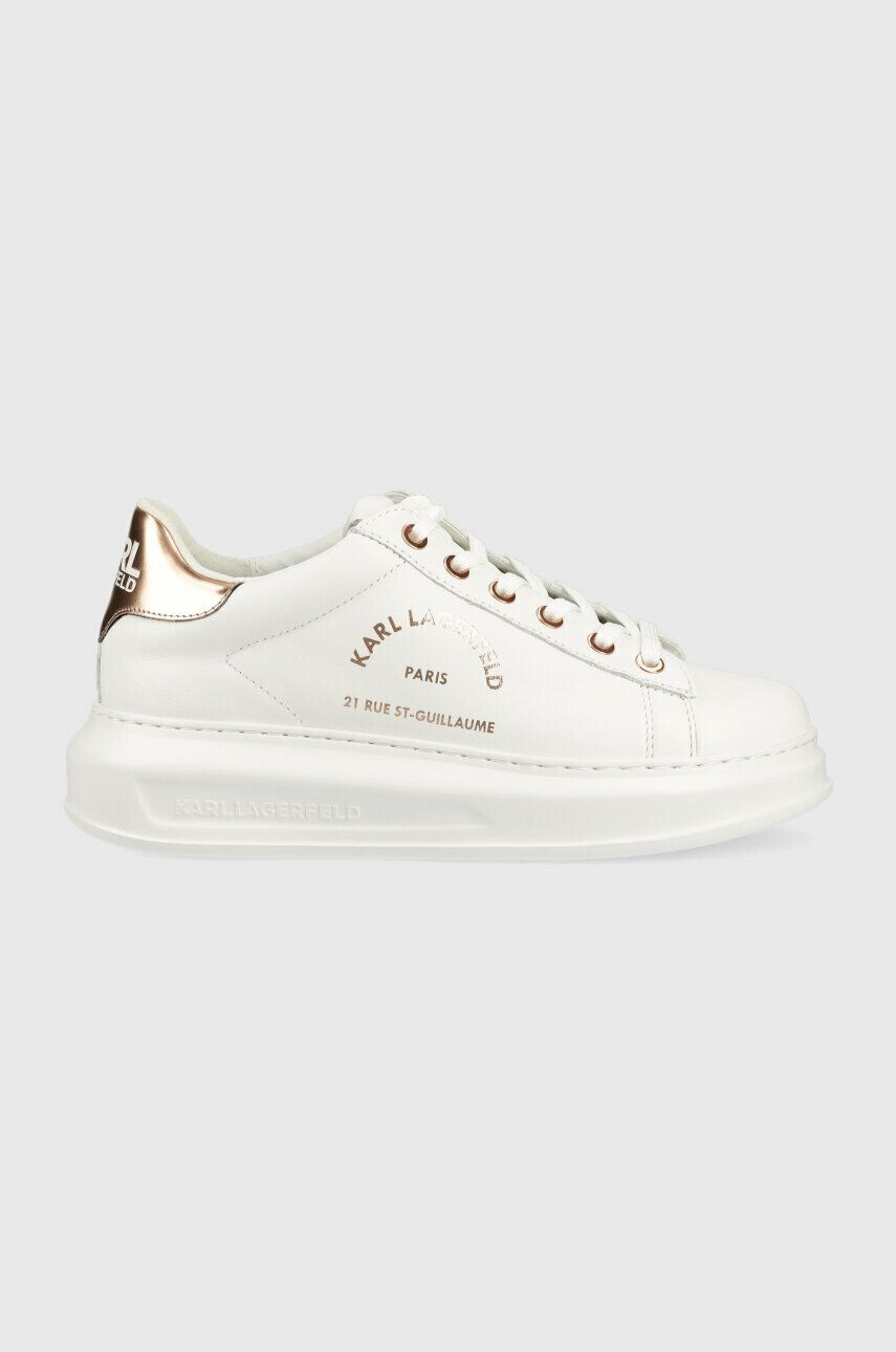 Karl Lagerfeld sneakers din piele KAPRI culoarea alb KL62538 - Pled.ro