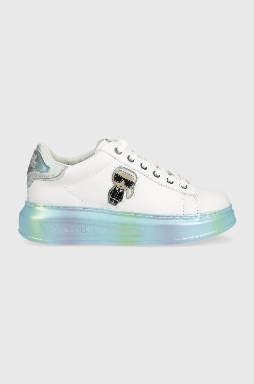 Karl Lagerfeld sneakers din piele Kapri culoarea alb - Pled.ro