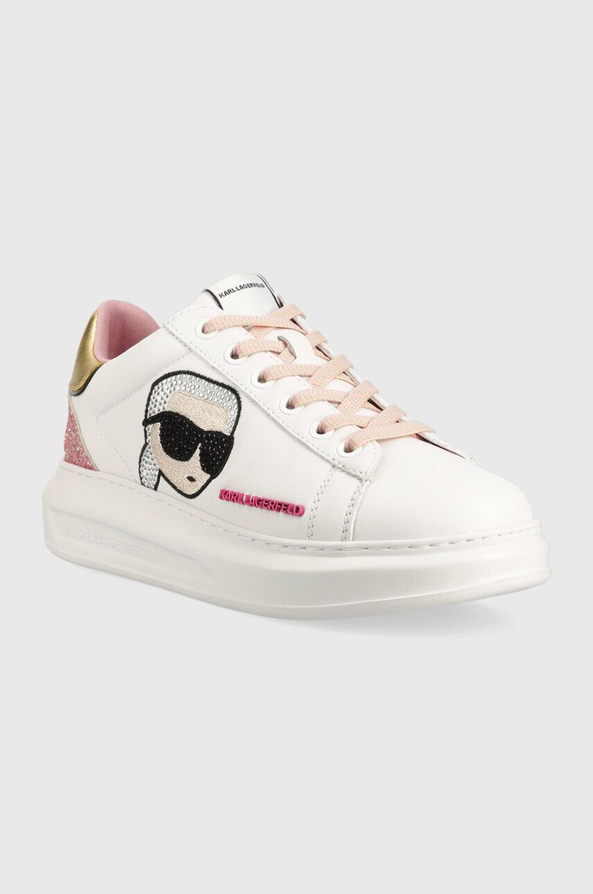 Karl Lagerfeld sneakers din piele KAPRI KC culoarea alb KL62570N - Pled.ro