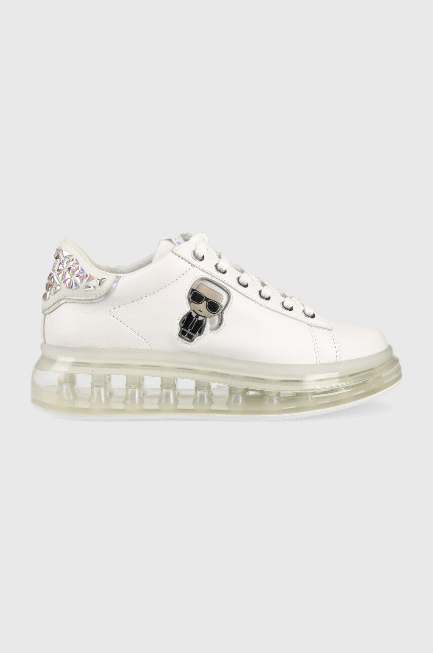 Karl Lagerfeld sneakers din piele KAPRI KUSHION culoarea alb KL62633 - Pled.ro