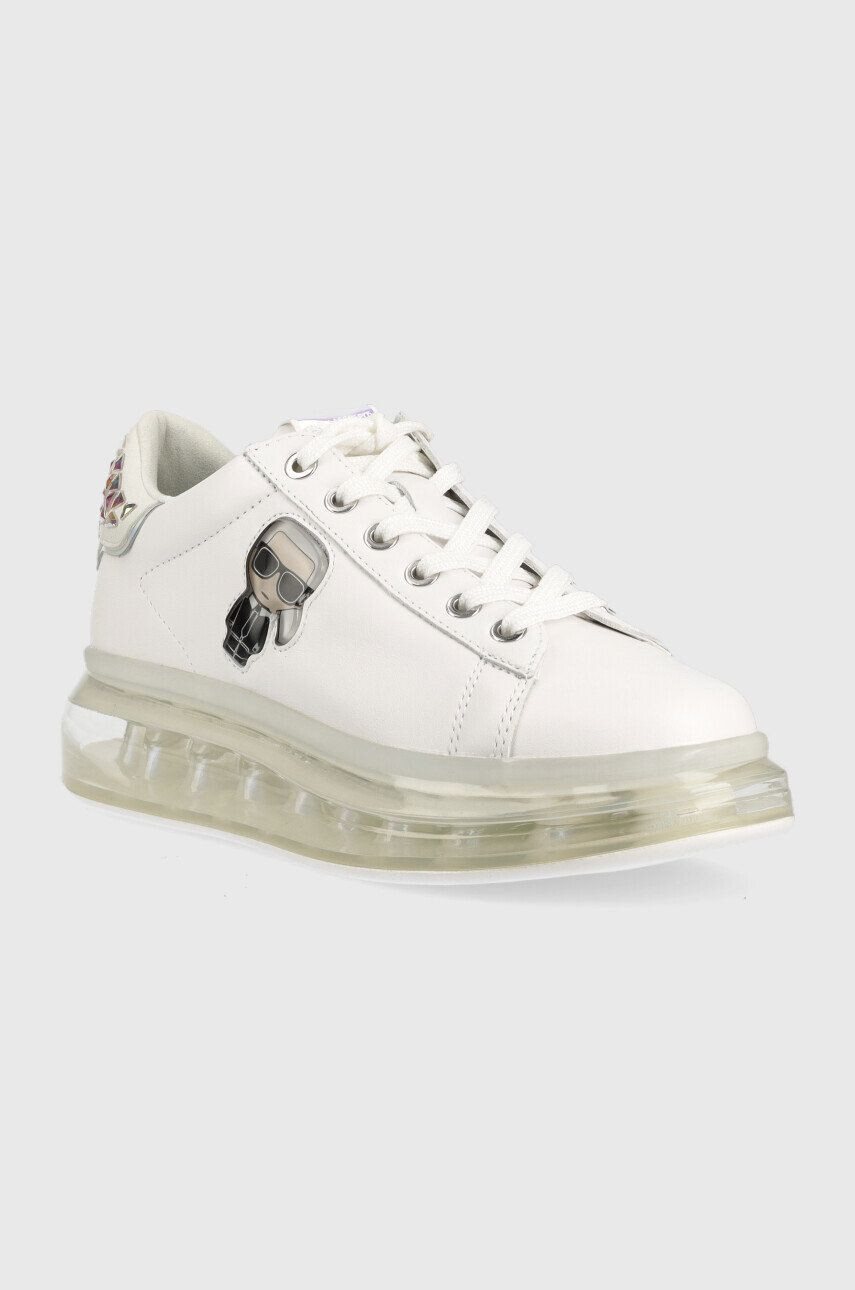 Karl Lagerfeld sneakers din piele KAPRI KUSHION culoarea alb KL62633 - Pled.ro