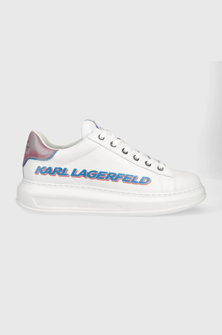 Karl Lagerfeld sneakers din piele Kapri Mens culoarea alb - Pled.ro