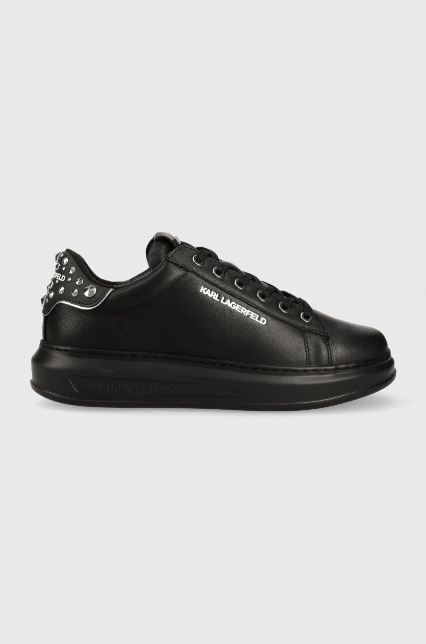 Karl Lagerfeld sneakers din piele KAPRI MENS culoarea negru KL52576 - Pled.ro