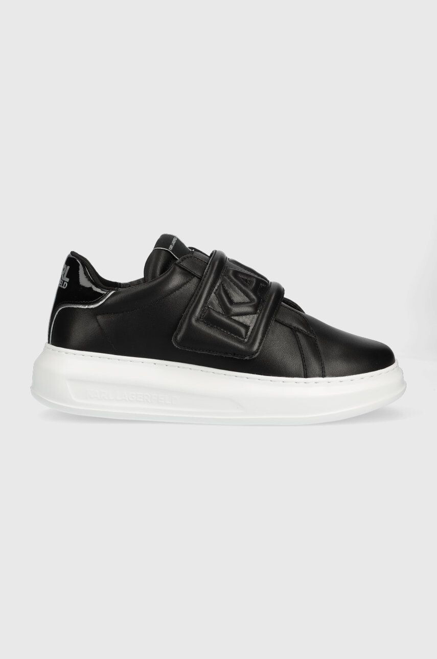 Karl Lagerfeld sneakers din piele Kapri Mens culoarea negru - Pled.ro