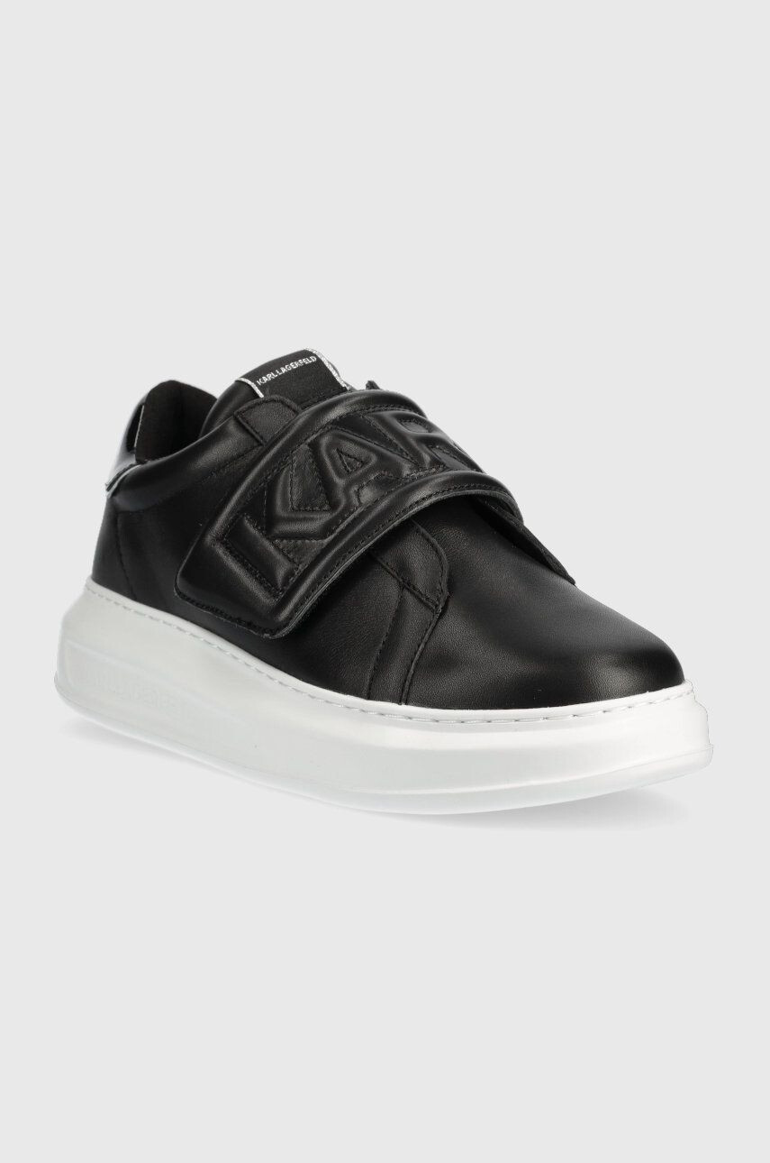 Karl Lagerfeld sneakers din piele Kapri Mens culoarea negru - Pled.ro