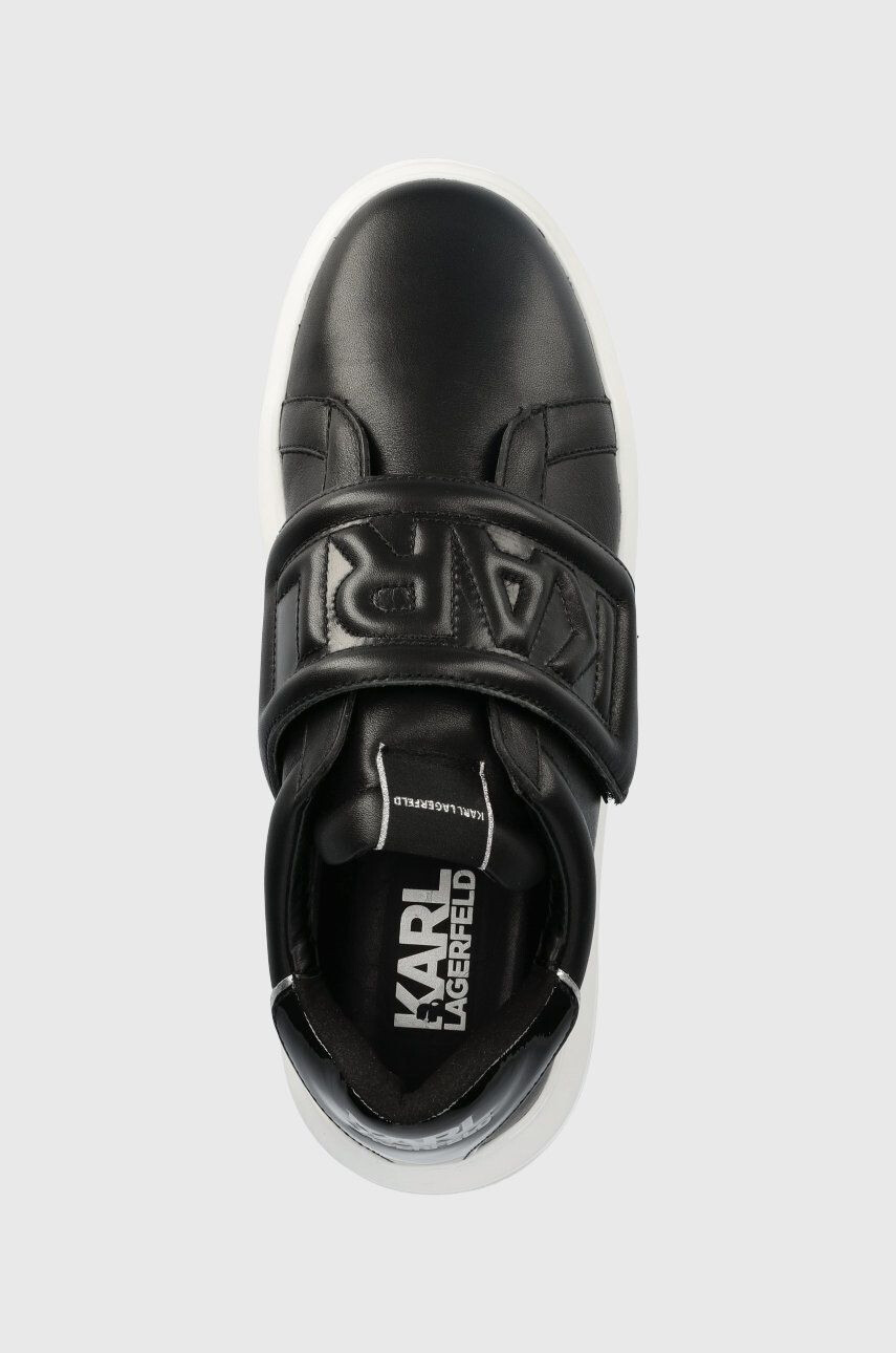 Karl Lagerfeld sneakers din piele Kapri Mens culoarea negru - Pled.ro