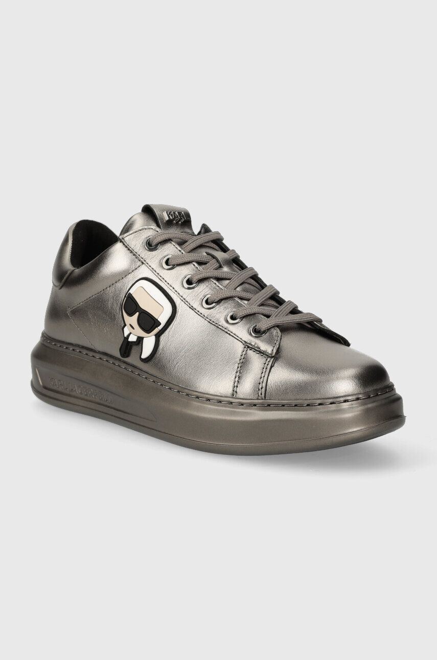 Karl Lagerfeld sneakers din piele KAPRI MENS KC culoarea argintiu KL52530M - Pled.ro