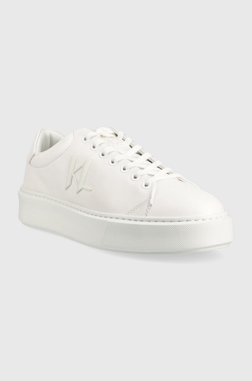 Karl Lagerfeld sneakers din piele MAXI KUP culoarea alb KL52215 - Pled.ro