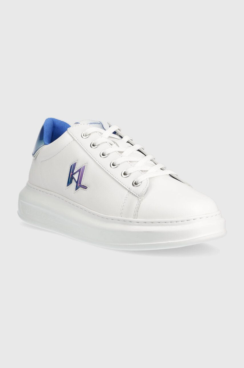 Karl Lagerfeld sneakers din piele Kl52536 Kapri Mens culoarea alb - Pled.ro