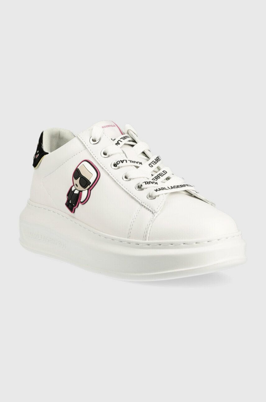 Karl Lagerfeld sneakers din piele KAPRI culoarea alb KL62547 - Pled.ro