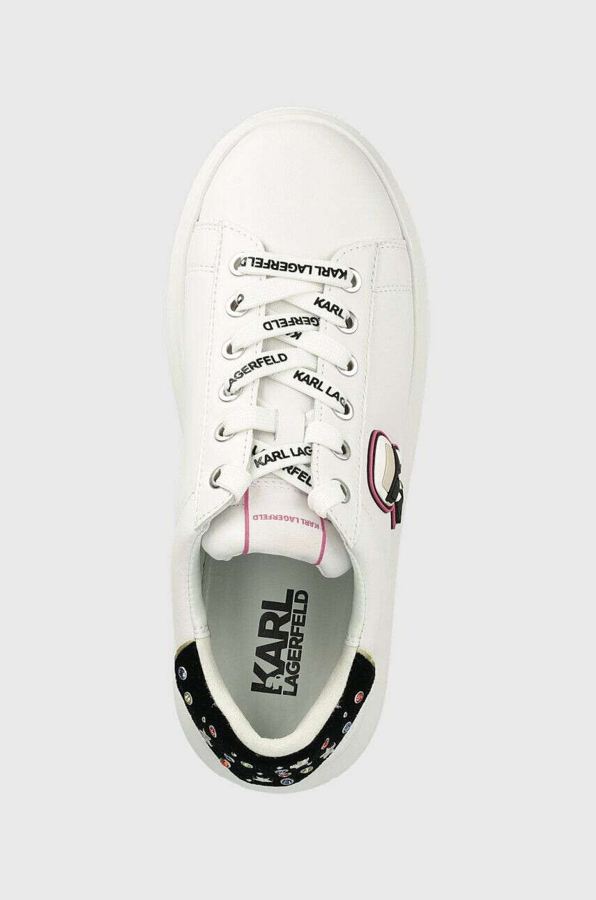 Karl Lagerfeld sneakers din piele KAPRI culoarea alb KL62547 - Pled.ro