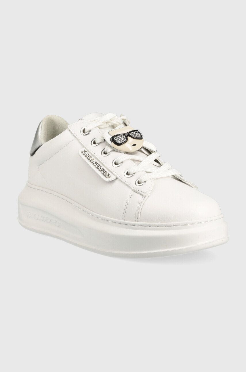 Karl Lagerfeld sneakers din piele KL62576K KAPRI culoarea alb - Pled.ro