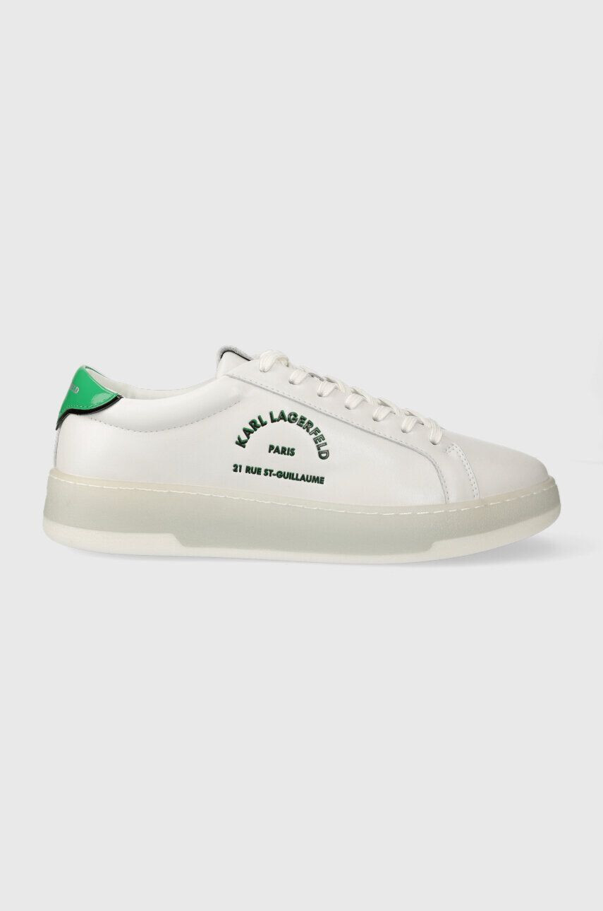 Karl Lagerfeld sneakers din piele KOURT III culoarea alb KL51538 - Pled.ro