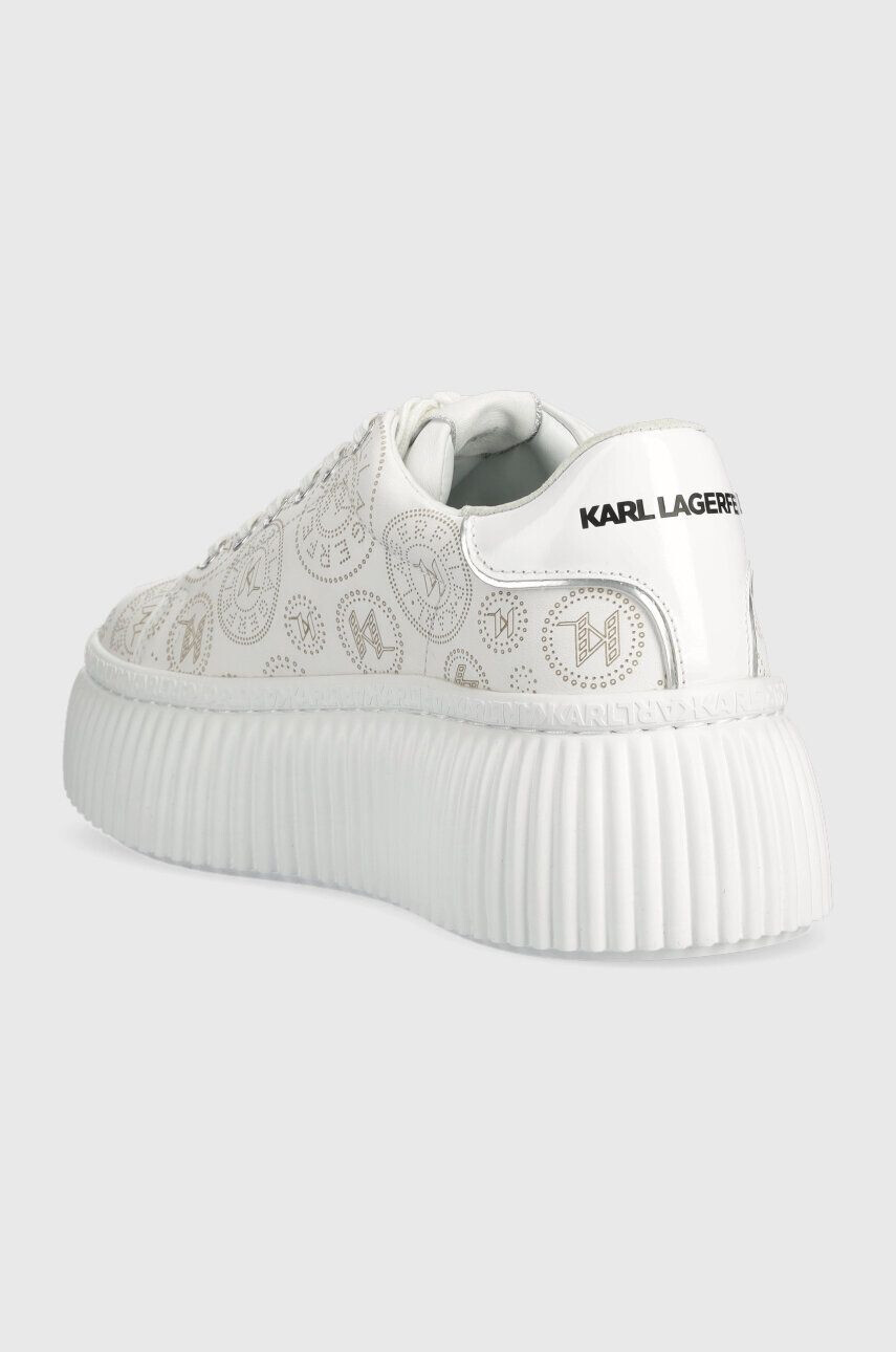 Karl Lagerfeld sneakers din piele KREEPER LO culoarea alb KL42315 - Pled.ro