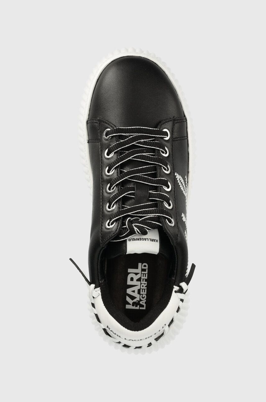 Karl Lagerfeld sneakers din piele KREEPER LO culoarea negru KL42372 - Pled.ro