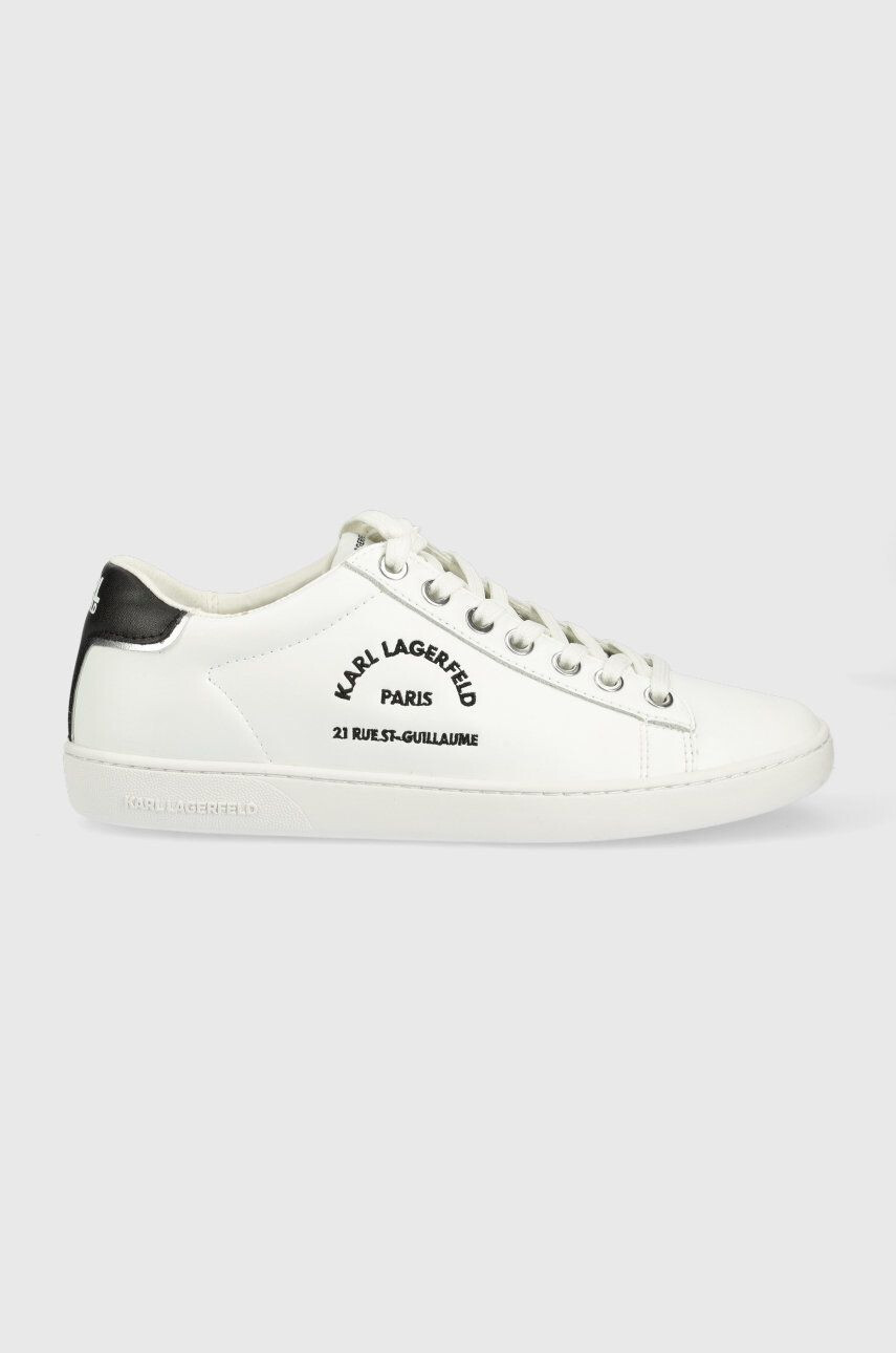 Karl Lagerfeld sneakers din piele KUPSOLE II KC culoarea alb KL61278 - Pled.ro