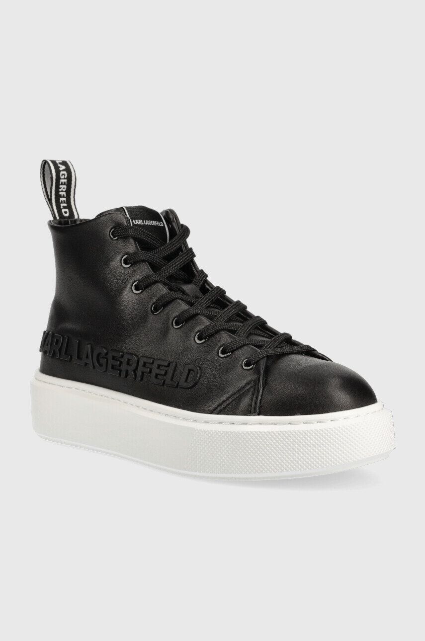 Karl Lagerfeld sneakers din piele MAXI KUP culoarea negru KL62255A - Pled.ro