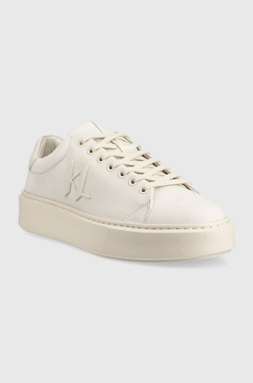 Karl Lagerfeld sneakers din piele MAXI KUP culoarea bej KL52217 - Pled.ro