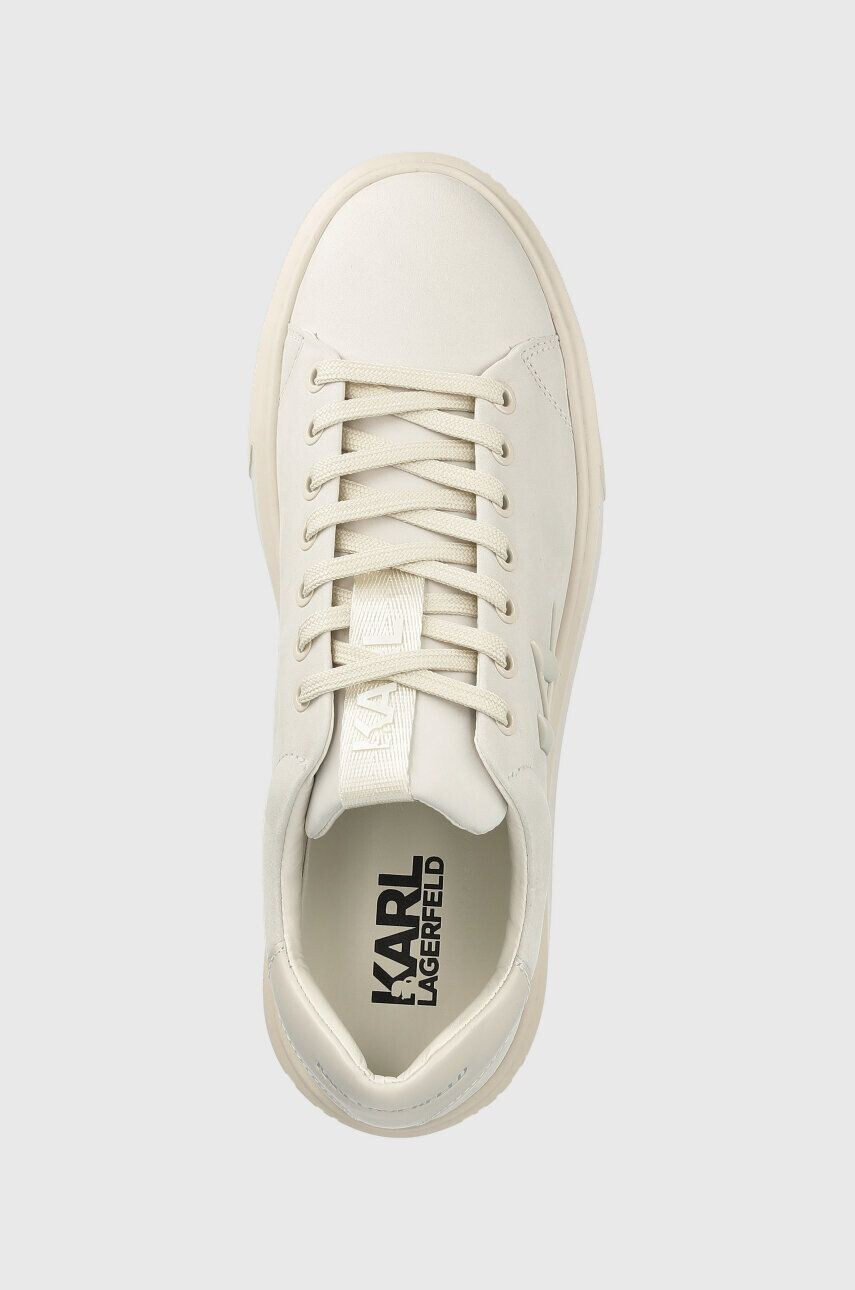 Karl Lagerfeld sneakers din piele MAXI KUP culoarea bej KL52217 - Pled.ro