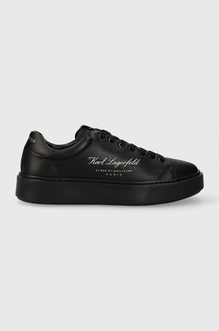 Karl Lagerfeld sneakers din piele MAXI KUP culoarea negru KL52223 - Pled.ro