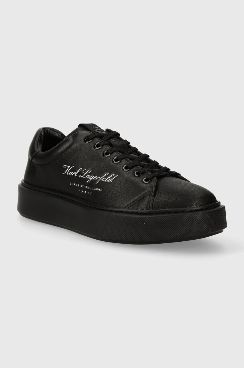 Karl Lagerfeld sneakers din piele MAXI KUP culoarea negru KL52223 - Pled.ro